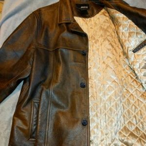 Leather coat (brown)